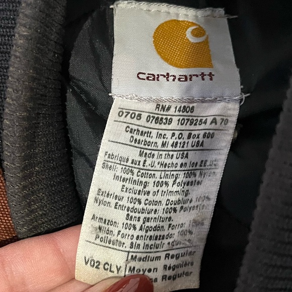 Vintage 90s Carhartt rust red workwear quilted vest rare outerwear top unisex - Picture 4 of 4